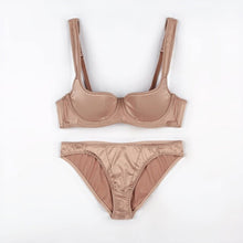 Load image into Gallery viewer, High Quality Padded Bra Solid Color Briefs