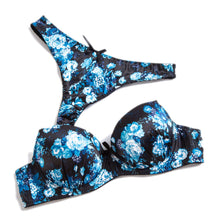 Load image into Gallery viewer, Lingerie Set Padded Sexy Print Bra and Panty Thong
