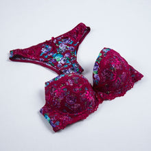 Load image into Gallery viewer, Lingerie Set Lace Print Bra Panty Sets