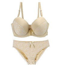 Load image into Gallery viewer, New Big Size Lingerie Women Push Up Bra And Panty Set Sexy Print Bow Decoration Underwear Seamless Adjusted Plus Size Intimates