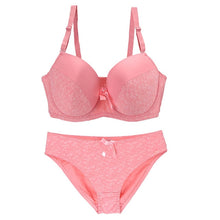 Load image into Gallery viewer, New Big Size Lingerie Women Push Up Bra And Panty Set Sexy Print Bow Decoration Underwear Seamless Adjusted Plus Size Intimates