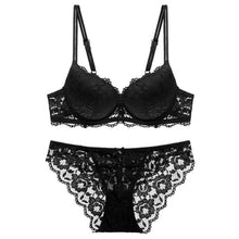 Load image into Gallery viewer, Underwear Set Sexy Lace Mesh Bra and Panty Flower