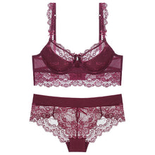 Load image into Gallery viewer, High Quality Lace Mesh Sexy Bra Panties Set