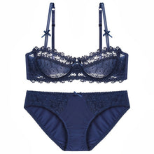 Load image into Gallery viewer, High Quality Plunge Unlined Bra Lace Embroidery Panties