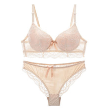 Load image into Gallery viewer, Lingerie Women Lace Embroidery Bra and Panty Set Sexy Push Up Seamless Transparent Underwear Big Plus Size Intimates for Female