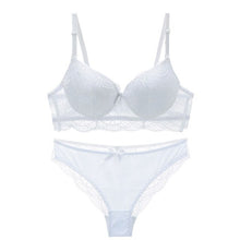 Load image into Gallery viewer, Lingerie Women Lace Embroidery Bra and Panty Set Sexy Push Up Seamless Transparent Underwear Big Plus Size Intimates for Female