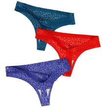 Load image into Gallery viewer, Thong Seamless Underwear 3Pcs/Lot Female Sexy Jacquard Panties