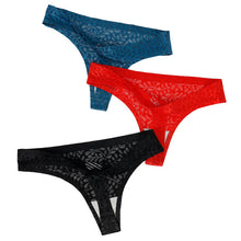 Load image into Gallery viewer, Thong Seamless Underwear 3Pcs/Lot Female Sexy Jacquard Panties