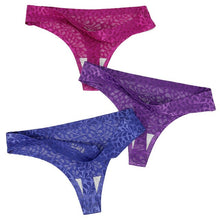 Load image into Gallery viewer, Thong Seamless Underwear 3Pcs/Lot Female Sexy Jacquard Panties