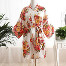Load image into Gallery viewer, Women Nightgown Sexy Kimono Robe Solid