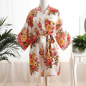 Women Nightgown Sexy Kimono Robe Solid